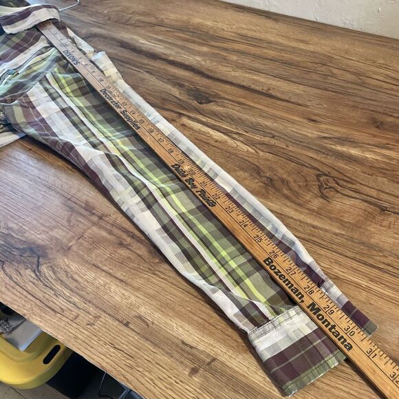 Prana Women's Medium Striped Long Sleeved Button Down Shirt - Picture 3 of 7